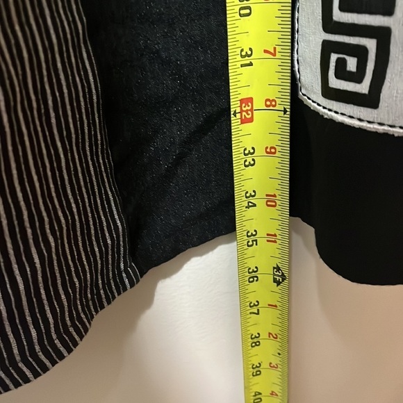 Boho Tiered Skirt Koret Black Maxi women’s L B&W Zebra Patchwork Embroidery - Picture 8 of 10